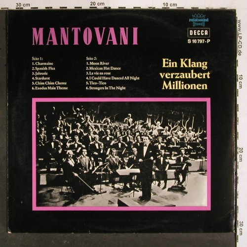 Mantovani: Ein Klang verzaubert Millionen, Foc, Decca(S 16 797-P), D,  - LP - V6578 - 5,00 Euro