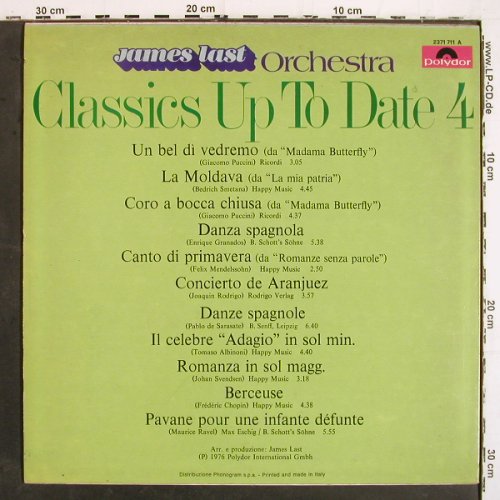 Last,James: Classics Up To Date Vol.4, Polydor(2371 711), Italy, 1976 - LP - V7036 - 6,00 Euro