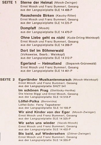 Mosch,Ernst & Seine Orig.Egerländer: Ein Klang Begeistert d.Welt'68,Foc, Telefunken(6.21354 AF), D, Ri, 1972 - LP - V7482 - 5,00 Euro
