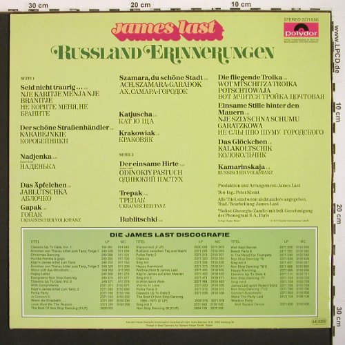 Last,James: Russland Erinnerungen, Polydor(2371 856), D, 1977 - LP - V7539 - 6,00 Euro