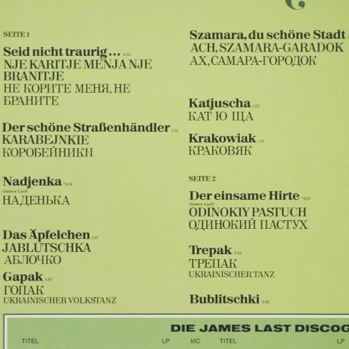 Last,James: Russland Erinnerungen, Polydor(2371 856), D, 1977 - LP - V7539 - 6,00 Euro