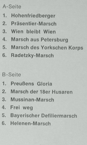 Zech,Max und s.gr. Blasorchester: Alte Kameraden, Weltmelodie (WM 024), D Typ: LP Best.-Nr.: Y305 Preis: 6,00 Euro.