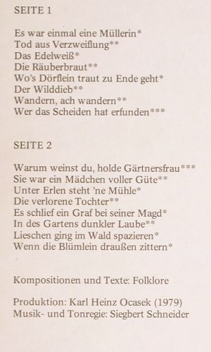 V.A.K&uuml;chenlieder: Wenn die Bl�mlein Drau&szlig;en Zittern, Amiga(8 45 167), DDR, 1979 - LP - Y361 - 6,00 Euro